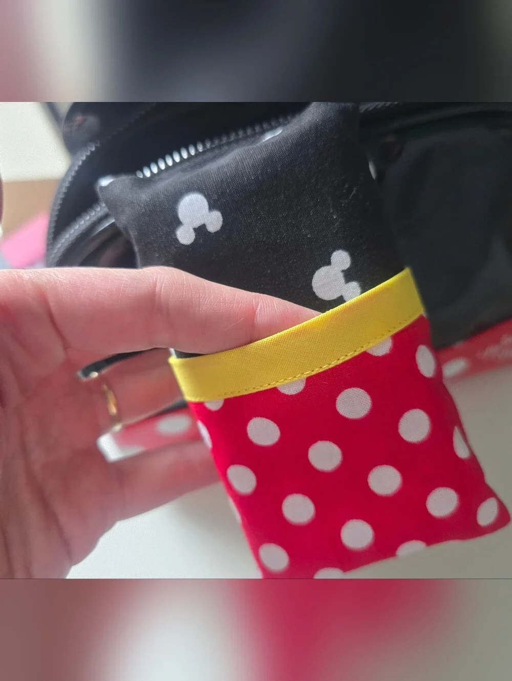 Disney Minnie Mouse Cosmetic Bag  And Tissue Pouch Set